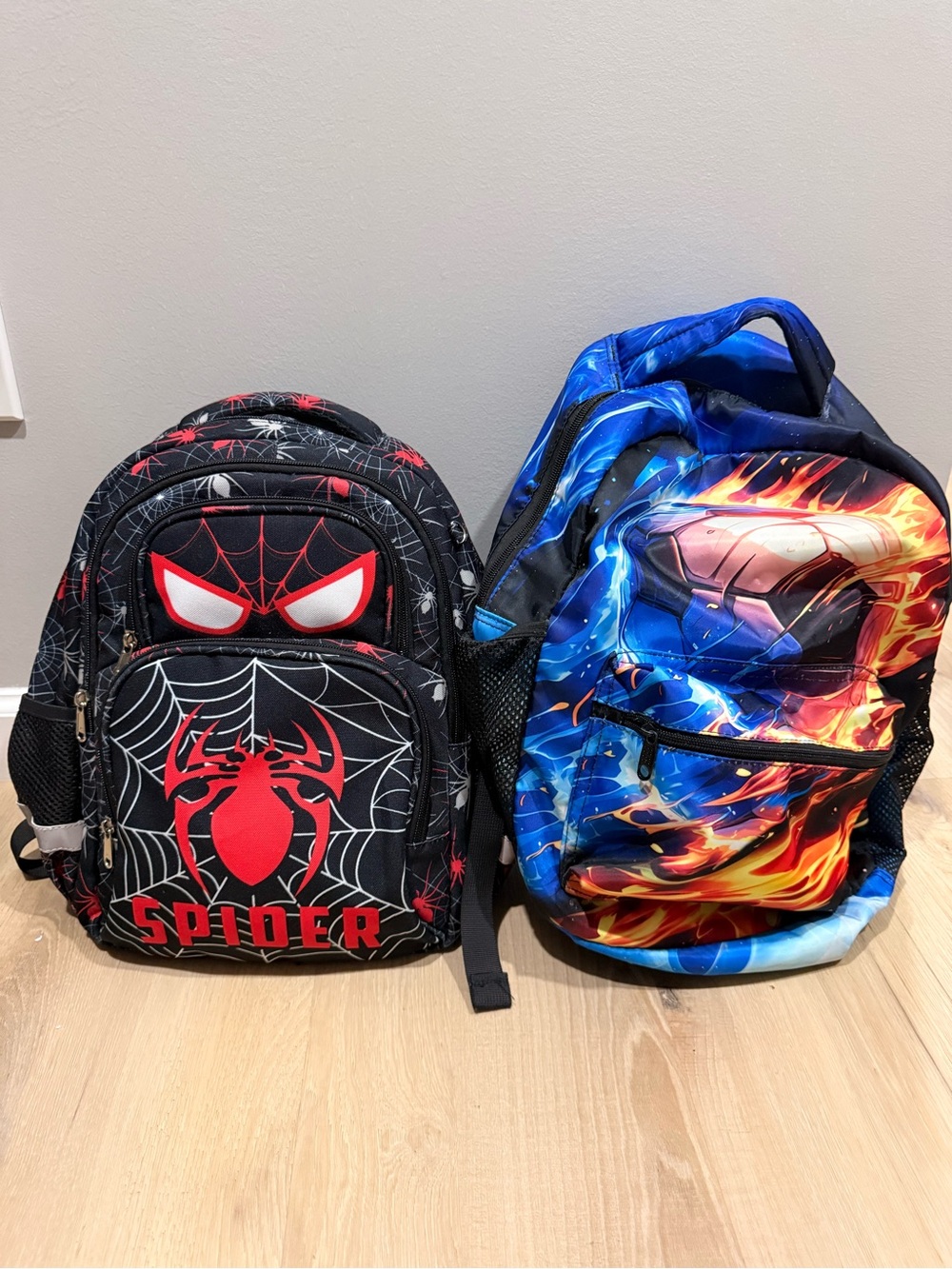 $15 Both!! Spider Web and soccer Kids Backpack - Black and Red